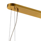 NL9506BR/SM9 Kaffer 24 Light Oblong Pendant Brass Smoke
