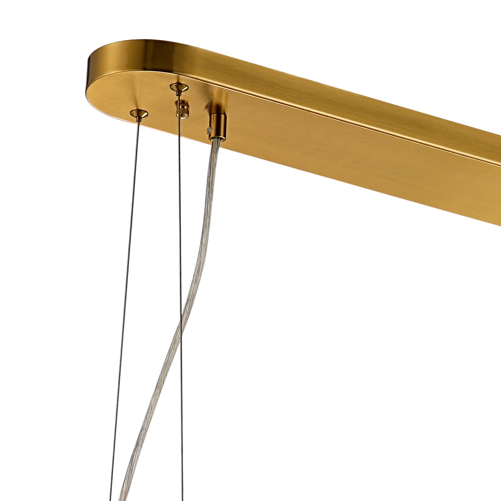 NL9506BR/SM9 Kaffer 24 Light Oblong Pendant Brass Smoke
