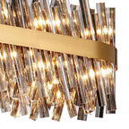 NL9506BR/SM9 Kaffer 24 Light Oblong Pendant Brass Smoke
