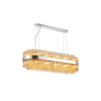 NL9506PN/AM9 Kaffer 24 Light Oblong Pendant Polished Nickel Amber