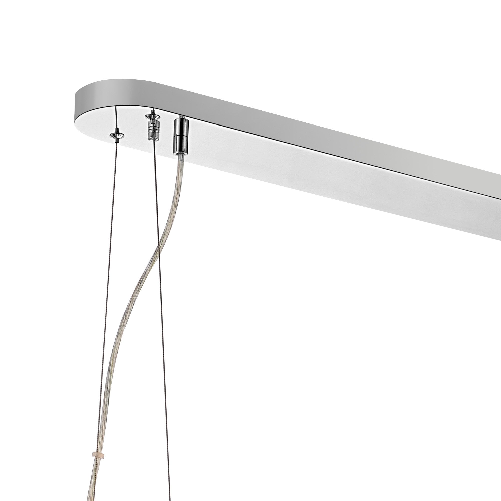 NL9506PN/AM9 Kaffer 24 Light Oblong Pendant Polished Nickel Amber