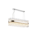 NL9506PN/CL9 Kaffer 24 Light Oblong Pendant Polished Nickel Clear