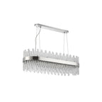 NL9506PN/CL9 Kaffer 24 Light Oblong Pendant Polished Nickel Clear