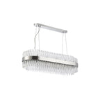 NL9506PN/CL9 Kaffer 24 Light Oblong Pendant Polished Nickel Clear