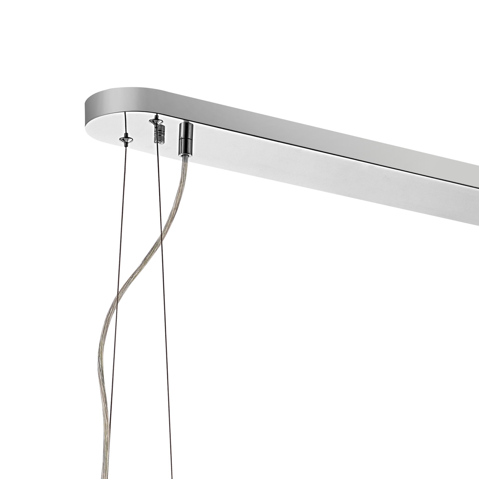 NL9506PN/CL9 Kaffer 24 Light Oblong Pendant Polished Nickel Clear