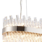 NL9506PN/CL9 Kaffer 24 Light Oblong Pendant Polished Nickel Clear