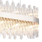 NL9506PN/CL9 Kaffer 24 Light Oblong Pendant Polished Nickel Clear