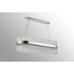 NL9506PN/CL9 Kaffer 24 Light Oblong Pendant Polished Nickel Clear