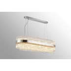 NL9506PN/CL9 Kaffer 24 Light Oblong Pendant Polished Nickel Clear