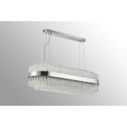 NL9506PN/CL9 Kaffer 24 Light Oblong Pendant Polished Nickel Clear