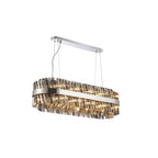 NL9506PN/SM9 Kaffer 24 Light Oblong Pendant Polished Nickel Smoke
