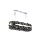 NL9506PN/SM9 Kaffer 24 Light Oblong Pendant Polished Nickel Smoke