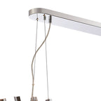 NL9506PN/SM9 Kaffer 24 Light Oblong Pendant Polished Nickel Smoke