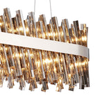 NL9506PN/SM9 Kaffer 24 Light Oblong Pendant Polished Nickel Smoke