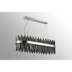 NL9506PN/SM9 Kaffer 24 Light Oblong Pendant Polished Nickel Smoke