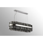 NL9506PN/SM9 Kaffer 24 Light Oblong Pendant Polished Nickel Smoke