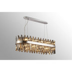 NL9506PN/SM9 Kaffer 24 Light Oblong Pendant Polished Nickel Smoke
