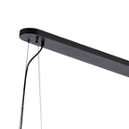 NL9508BL/CL9 Kaffer 36 Light Oblong Pendant Satin Black Clear