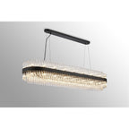NL9508BL/CL9 Kaffer 36 Light Oblong Pendant Satin Black Clear