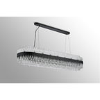 NL9508BL/CL9 Kaffer 36 Light Oblong Pendant Satin Black Clear