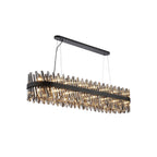 NL9508BL/SM9 Kaffer 36 Light Oblong Pendant Satin Black Smoke