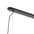 NL9508BL/SM9 Kaffer 36 Light Oblong Pendant Satin Black Smoke