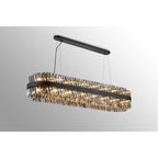 NL9508BL/SM9 Kaffer 36 Light Oblong Pendant Satin Black Smoke