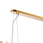 NL9508BR/AM9 Kaffer 36 Light Oblong Pendant Brass Amber