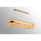NL9508BR/AM9 Kaffer 36 Light Oblong Pendant Brass Amber