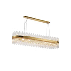 NL9508BR/CL9 Kaffer 36 Light Oblong Pendant Brass Clear