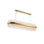 NL9508BR/CL9 Kaffer 36 Light Oblong Pendant Brass Clear