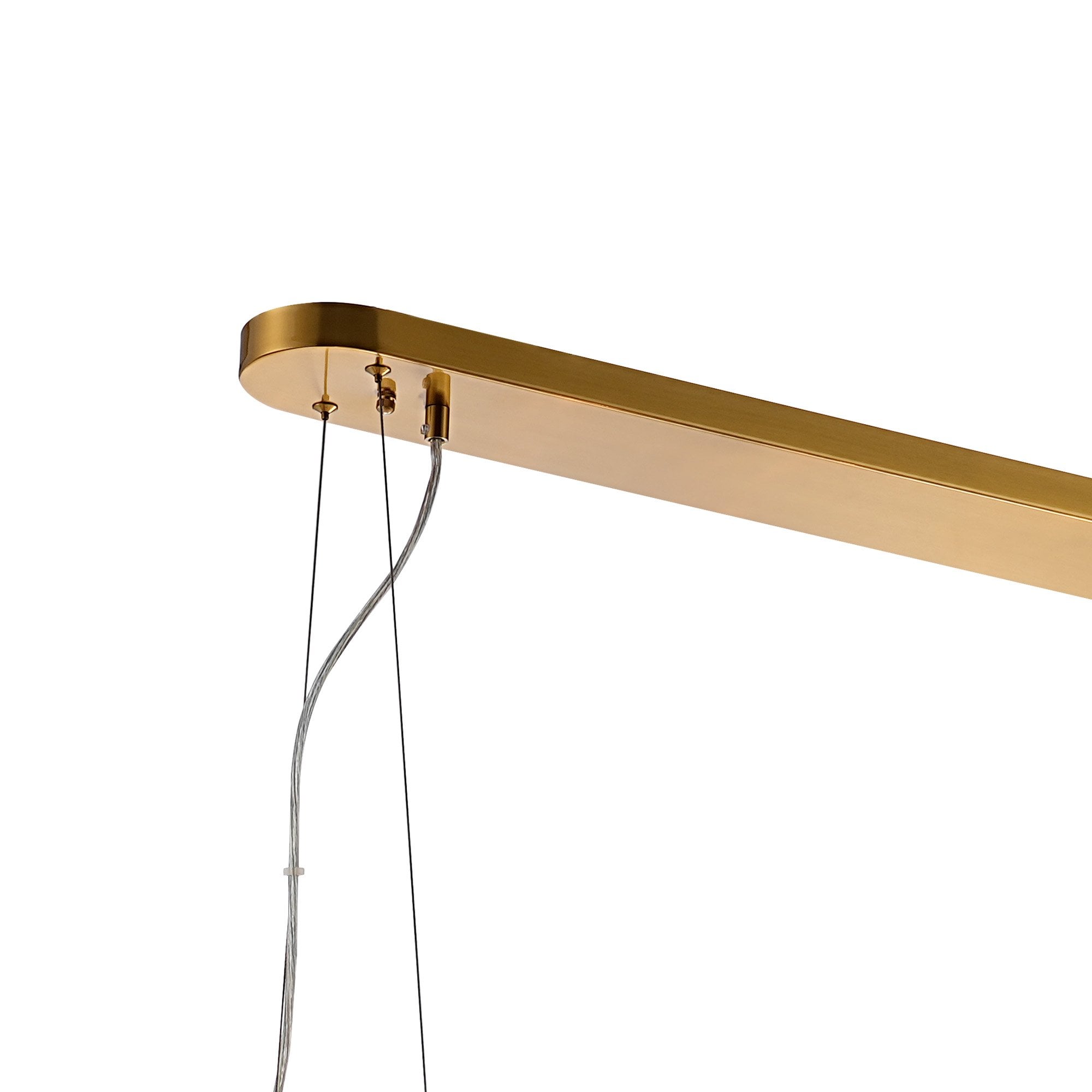 NL9508BR/CL9 Kaffer 36 Light Oblong Pendant Brass Clear