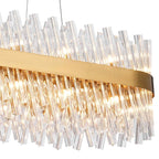 NL9508BR/CL9 Kaffer 36 Light Oblong Pendant Brass Clear