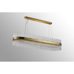 NL9508BR/CL9 Kaffer 36 Light Oblong Pendant Brass Clear