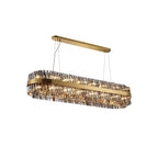 NL9508BR/SM9 Kaffer 36 Light Oblong Pendant Brass Smoke