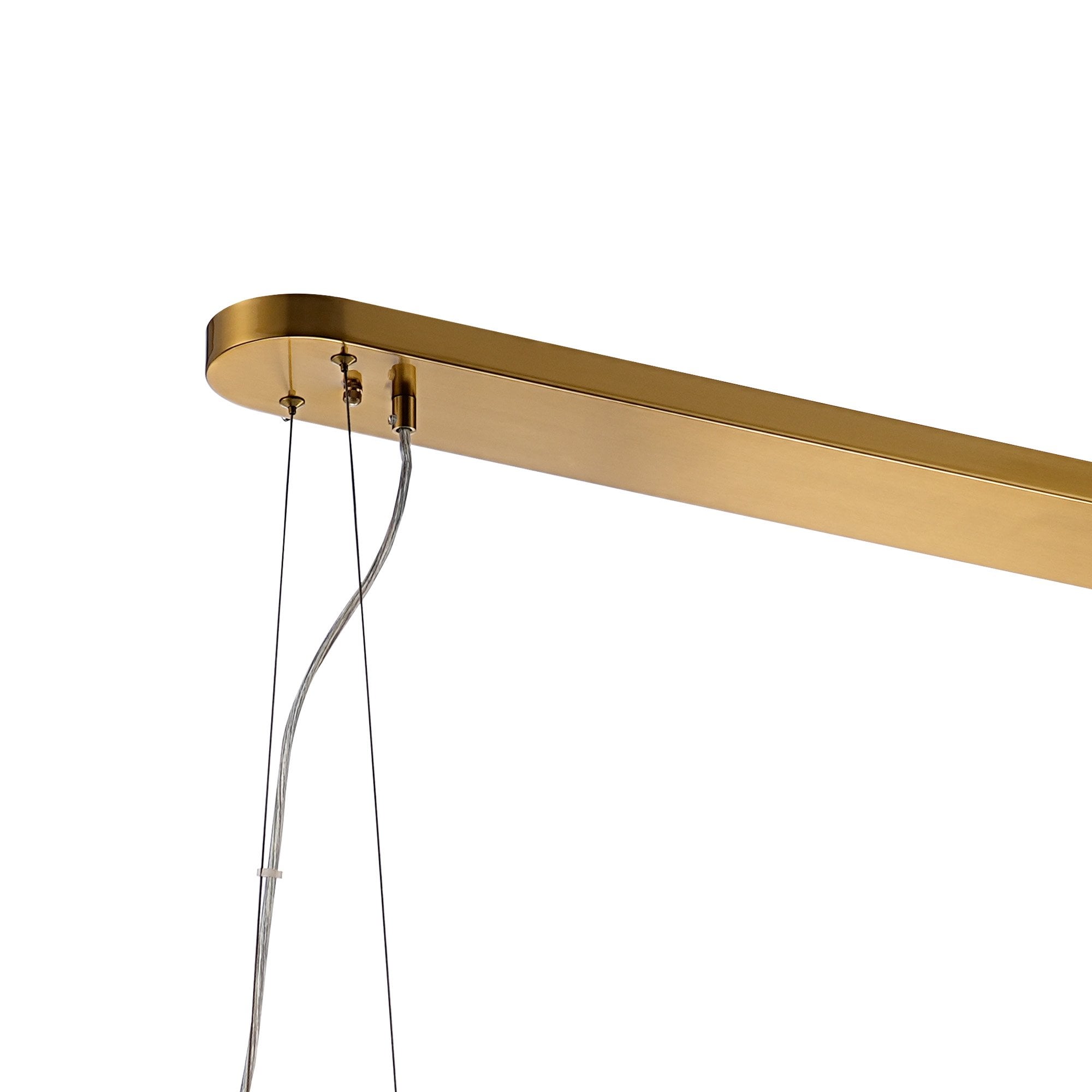 NL9508BR/SM9 Kaffer 36 Light Oblong Pendant Brass Smoke
