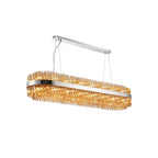 NL9508PN/AM9 Kaffer 36 Light Oblong Pendant Polished Nickel Amber