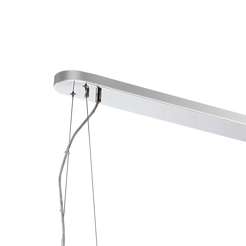NL9508PN/AM9 Kaffer 36 Light Oblong Pendant Polished Nickel Amber