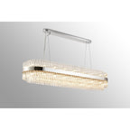 NL9508PN/CL9 Kaffer 36 Light Oblong Pendant Polished Nickel Clear