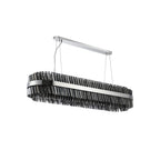 NL9508PN/SM9 Kaffer 36 Light Oblong Pendant Polished Nickel Smoke