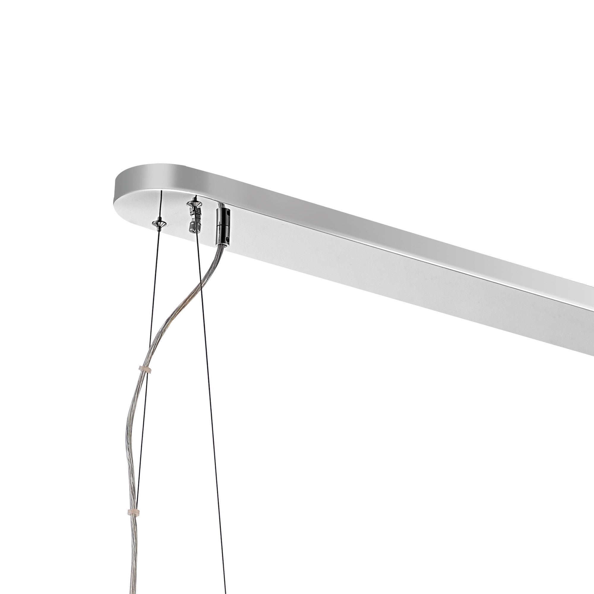 NL9508PN/SM9 Kaffer 36 Light Oblong Pendant Polished Nickel Smoke