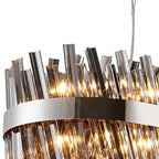 NL9508PN/SM9 Kaffer 36 Light Oblong Pendant Polished Nickel Smoke