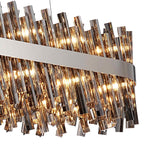 NL9508PN/SM9 Kaffer 36 Light Oblong Pendant Polished Nickel Smoke