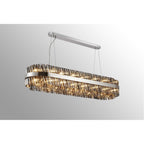 NL9508PN/SM9 Kaffer 36 Light Oblong Pendant Polished Nickel Smoke