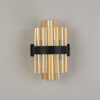 NL9510BL/AM9 Kaffer 4 Light Wall Light Satin Black Amber