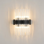 NL9510BL/CL9 Kaffer 4 Light Wall Light Satin Black Clear