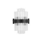 NL9510BL/CL9 Kaffer 4 Light Wall Light Satin Black Clear