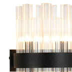 NL9510BL/CL9 Kaffer 4 Light Wall Light Satin Black Clear