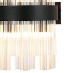 NL9510BL/CL9 Kaffer 4 Light Wall Light Satin Black Clear
