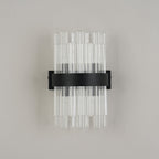 NL9510BL/CL9 Kaffer 4 Light Wall Light Satin Black Clear